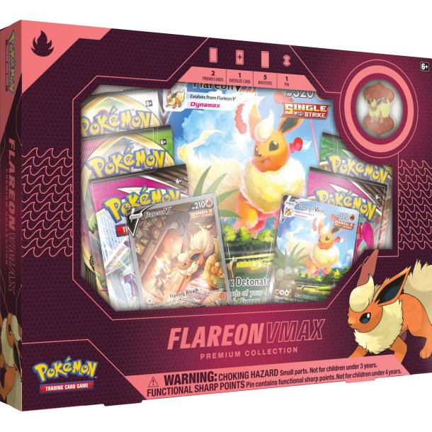 Pokemon Vmax Box: Flareon Vmax Premium Collection Box